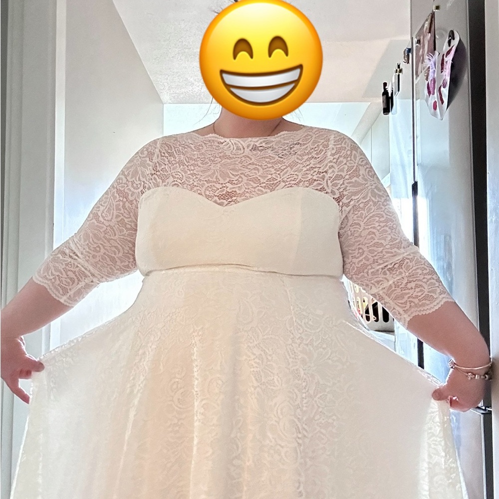 Torrid White Lace Wedding Dress